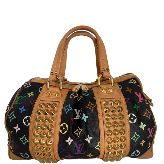 Louis Vuitton Monogram Courtney Handtasche MM Schwarz Multicolor/ gut Louis Vuitton