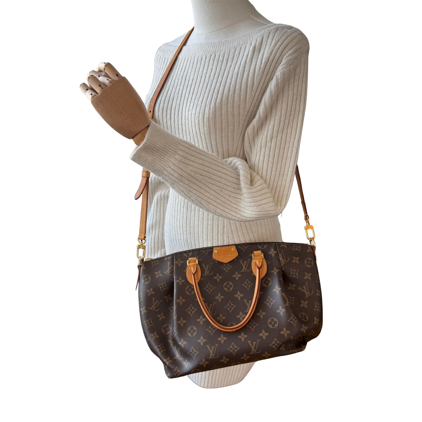 Louis Vuitton Monogram Turenne MM Braun / gut Louis Vuitton