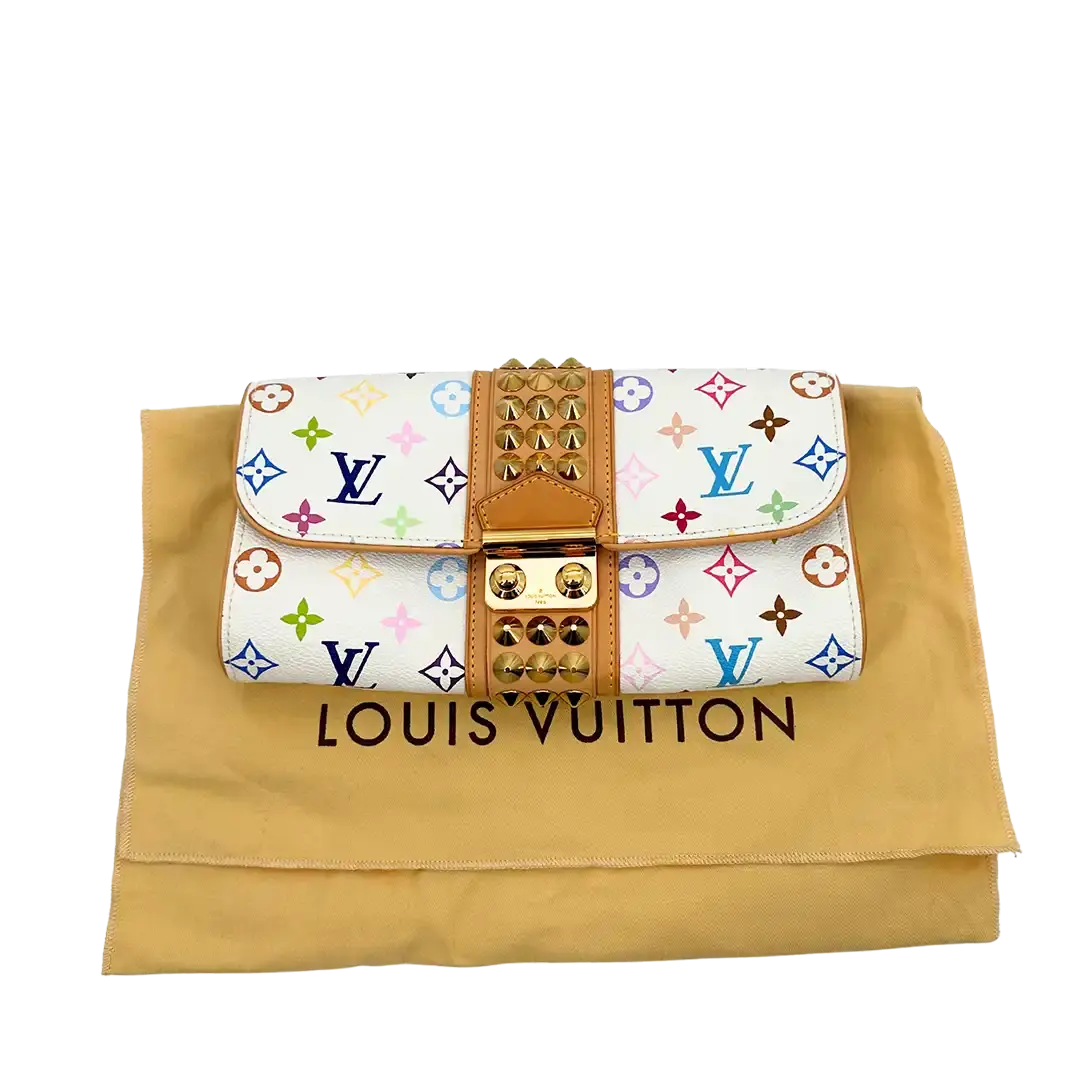 Louis Vuitton Multicolor Monogram Courtney Clutch M45639 / sehr gut Louis Vuitton
