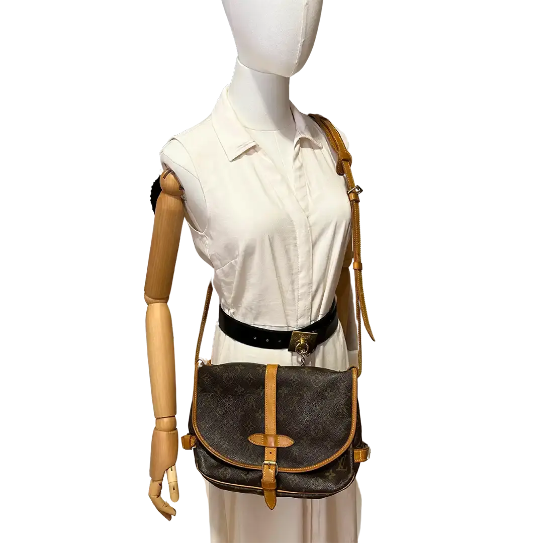 Louis Vuitton Saumur 30 Monogram Canvas Vintage Bag / gut Louis Vuitton