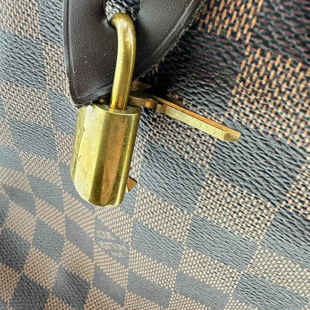 Louis Vuitton Speedy 30 Damier Ebene Hot Stamping JIL / gut Louis Vuitton