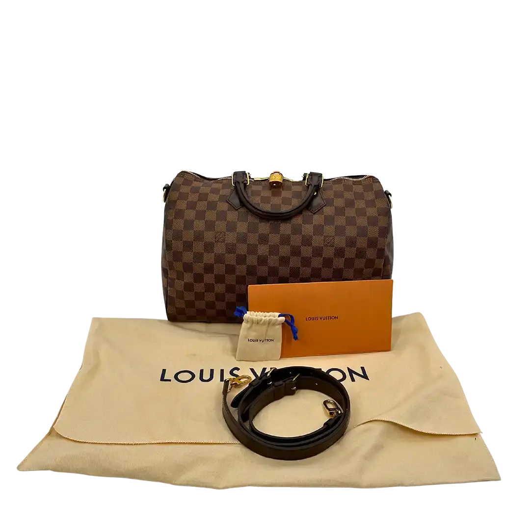 Louis Vuitton Speedy 35 Damier Ebene Bandouliere N41366 / akzeptabel Louis Vuitton