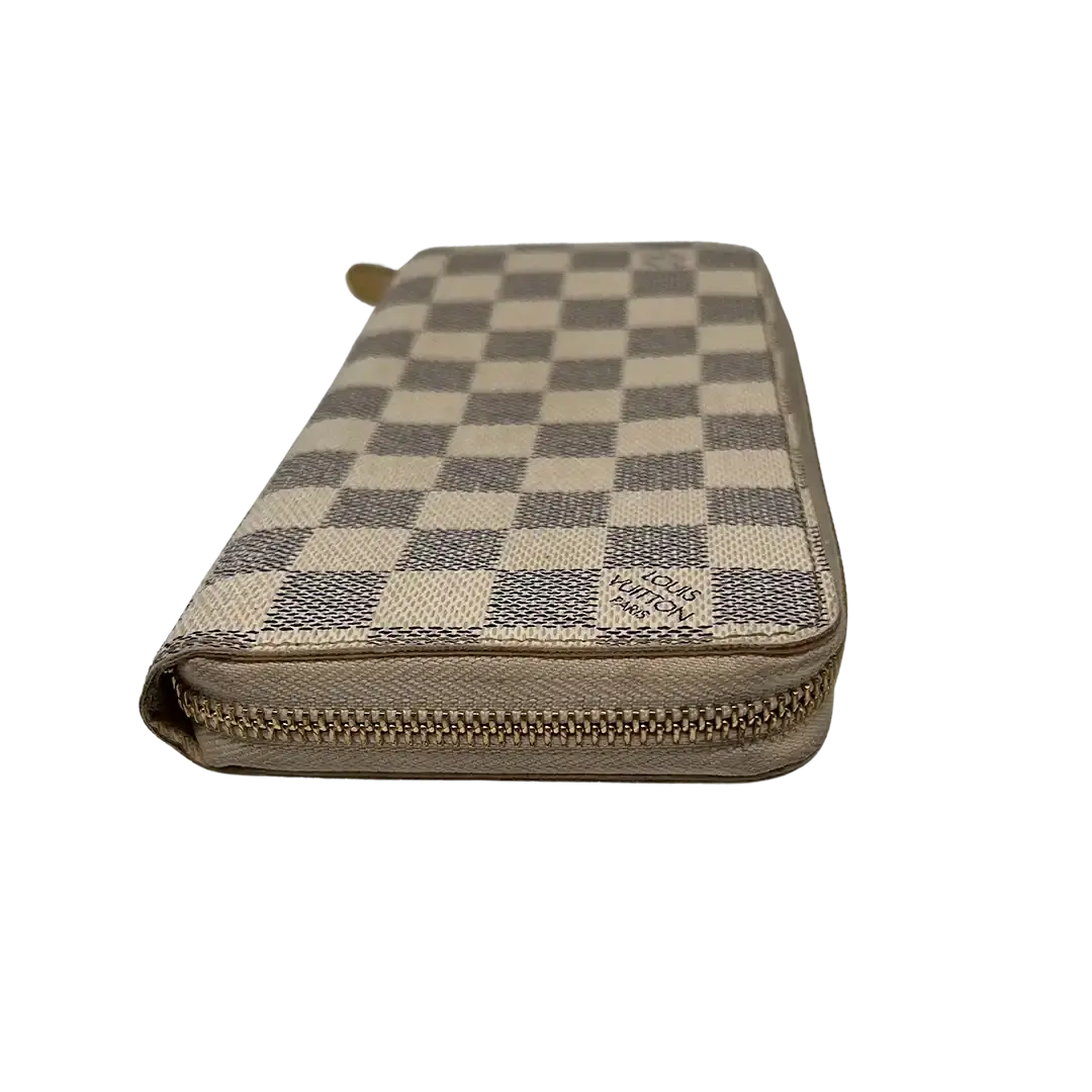 Louis Vuitton Zippy Damier Azur Canvas Geldbörse / gut Louis Vuitton
