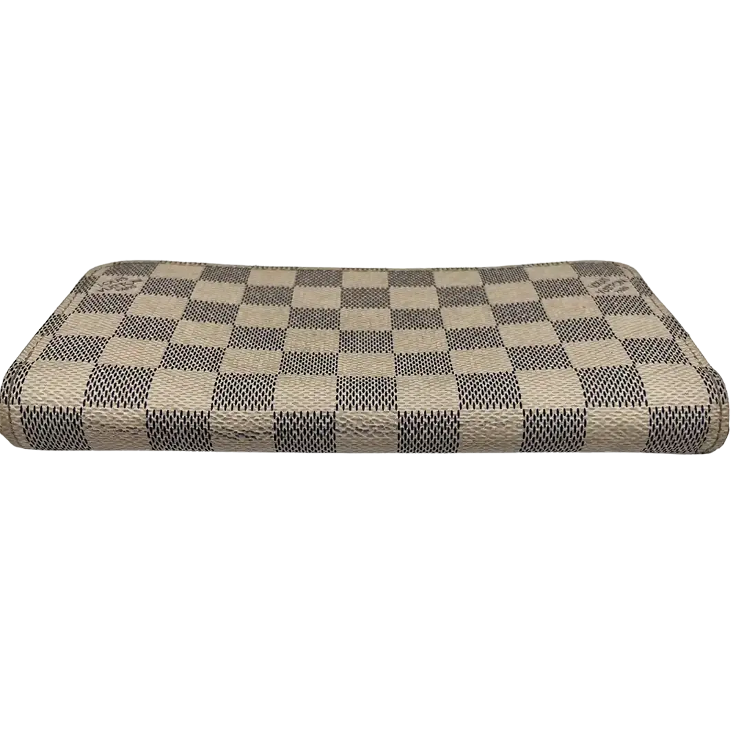 Louis Vuitton Zippy Damier Azur Canvas Geldbörse / gut Louis Vuitton