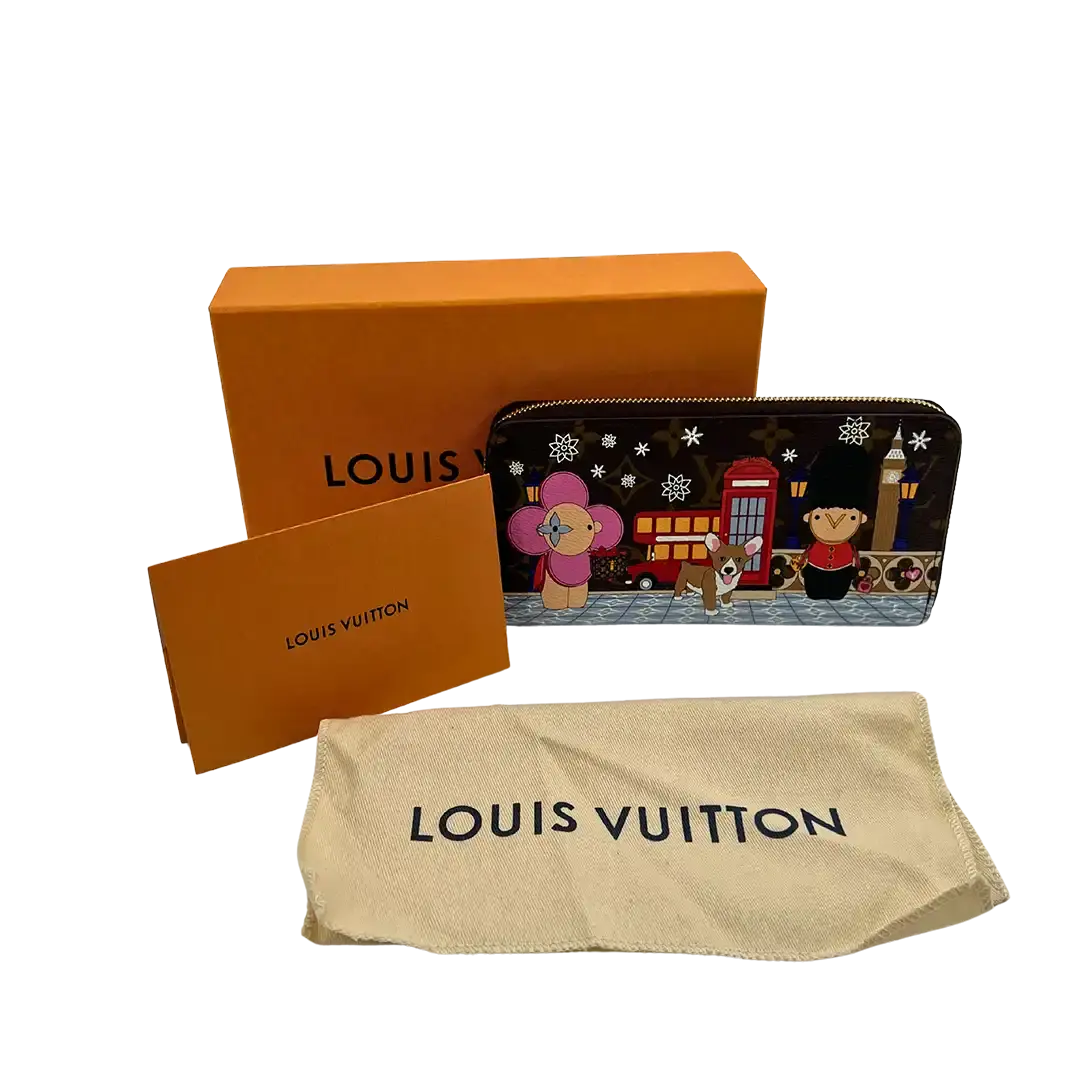 Louis Vuitton Zippy Geldbörse Monogram Vivienne Christmas Animation London Fullset Louis Vuitton
