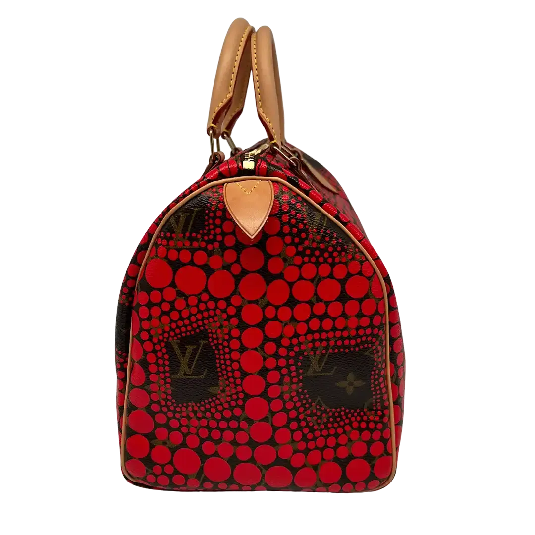 Louis Vuitton x Kusama Yayoi 2012 Limited Edition Speedy 30 rot / sehr gut Echtheitscheck