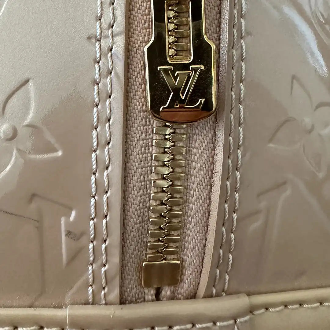 Louis Vuitton Alma GM Vernis Leder beige / neuwertig Louis Vuitton