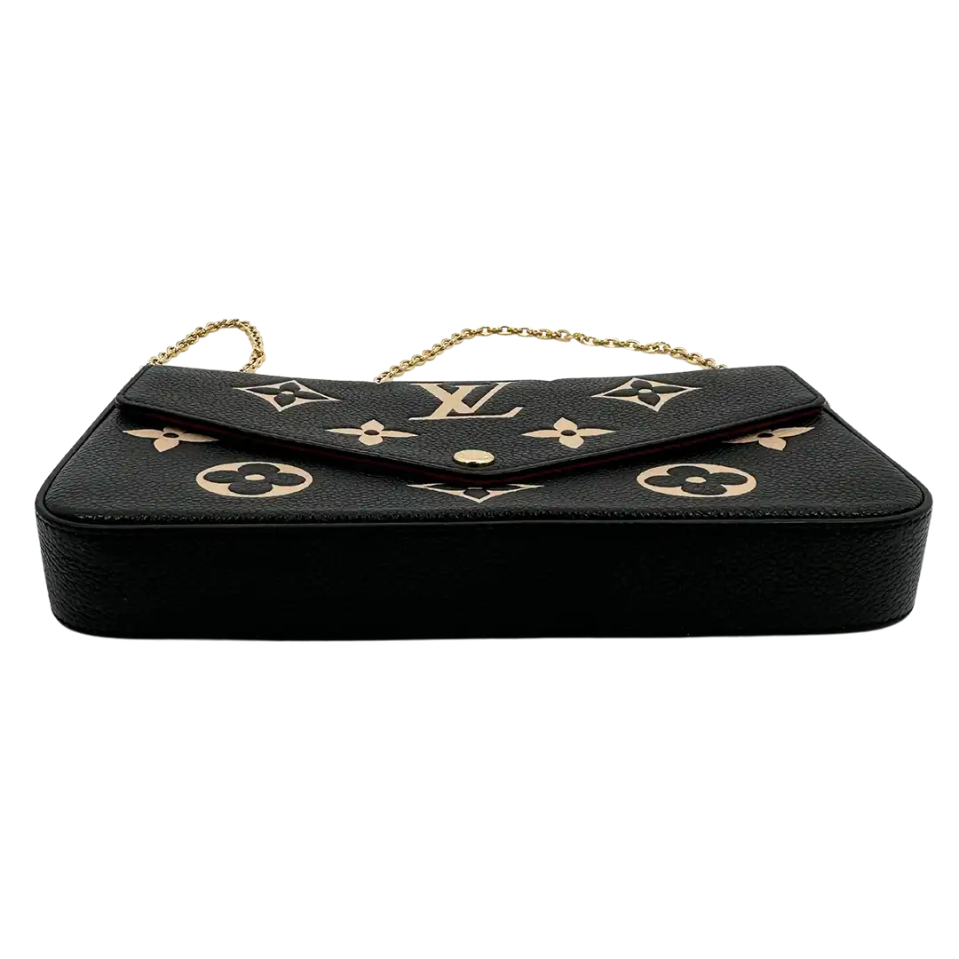 Louis Vuitton Félicie Pochette Monogram Empreinte Leder Bicolor M80482 Fullset / sehr gut Louis Vuitton