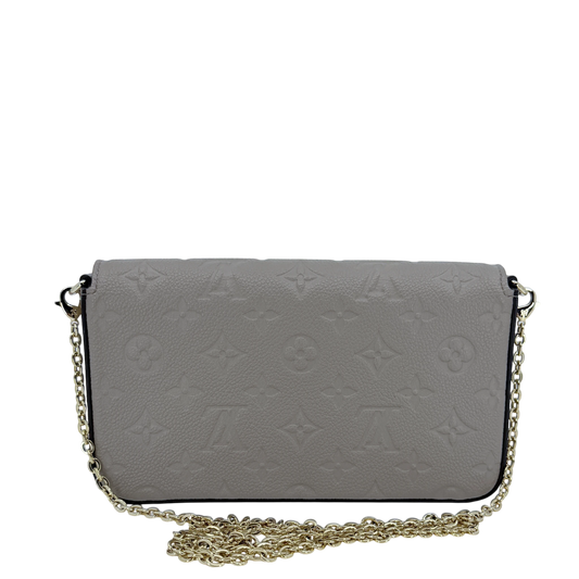 Louis Vuitton Félicie Pochette Monogram Empreinte Tourterelle Gold – Ansicht 2