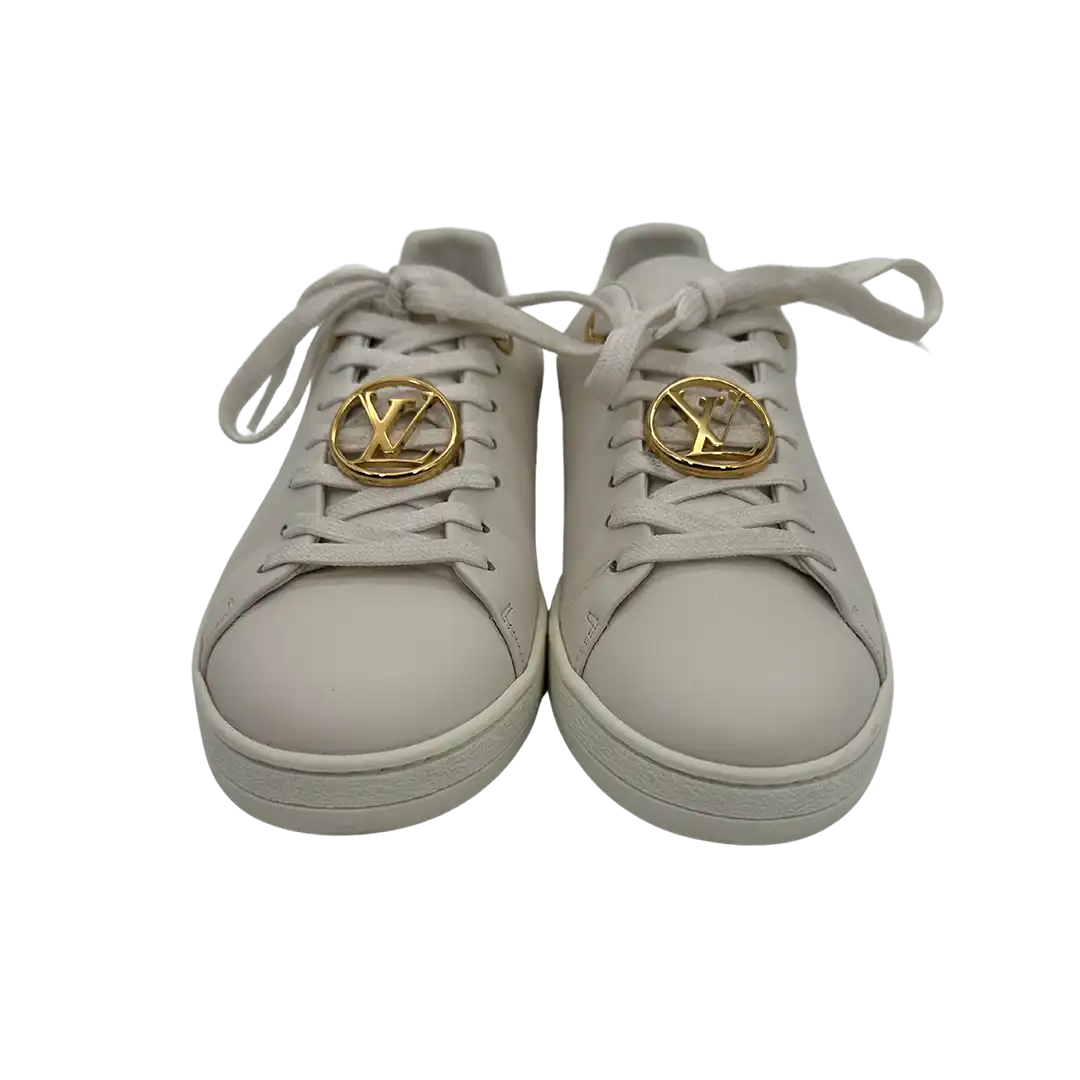 Louis Vuitton Frontrow Leder Sneaker weiß und gold Frauen Größe 37 / sehr gut Louis Vuitton