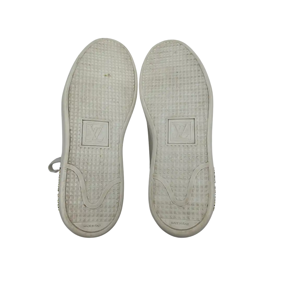 Louis Vuitton Frontrow Leder Sneaker weiß und gold Frauen Größe 37 / sehr gut Louis Vuitton