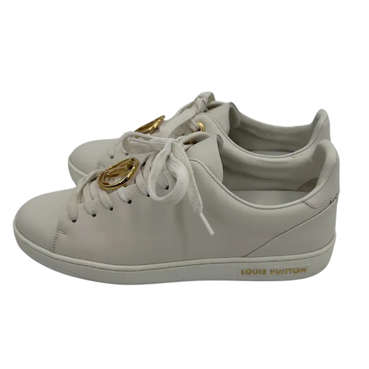 Louis Vuitton Frontrow Leder Sneaker weiß und gold Frauen Größe 37 / sehr gut Louis Vuitton