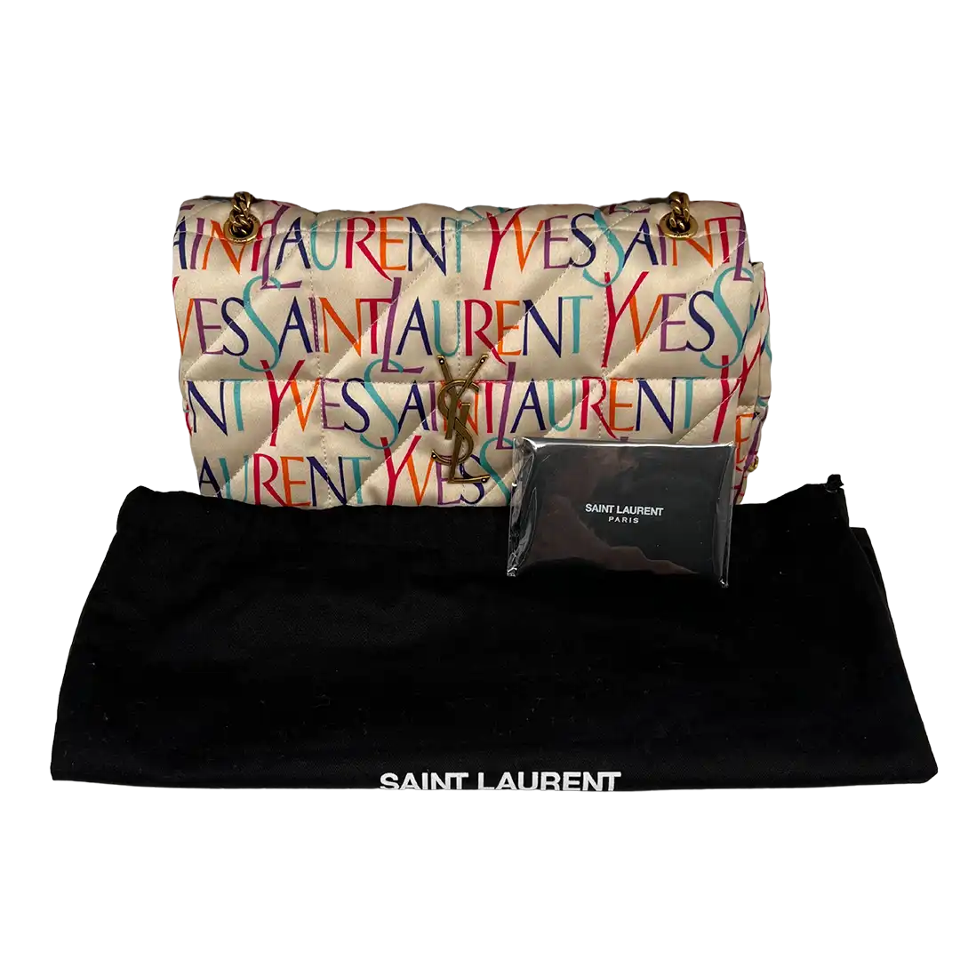 Saint Laurent Jamie Chain Bag Carre Rive Gauche printed Silk / Sehr gut Saint Laurent