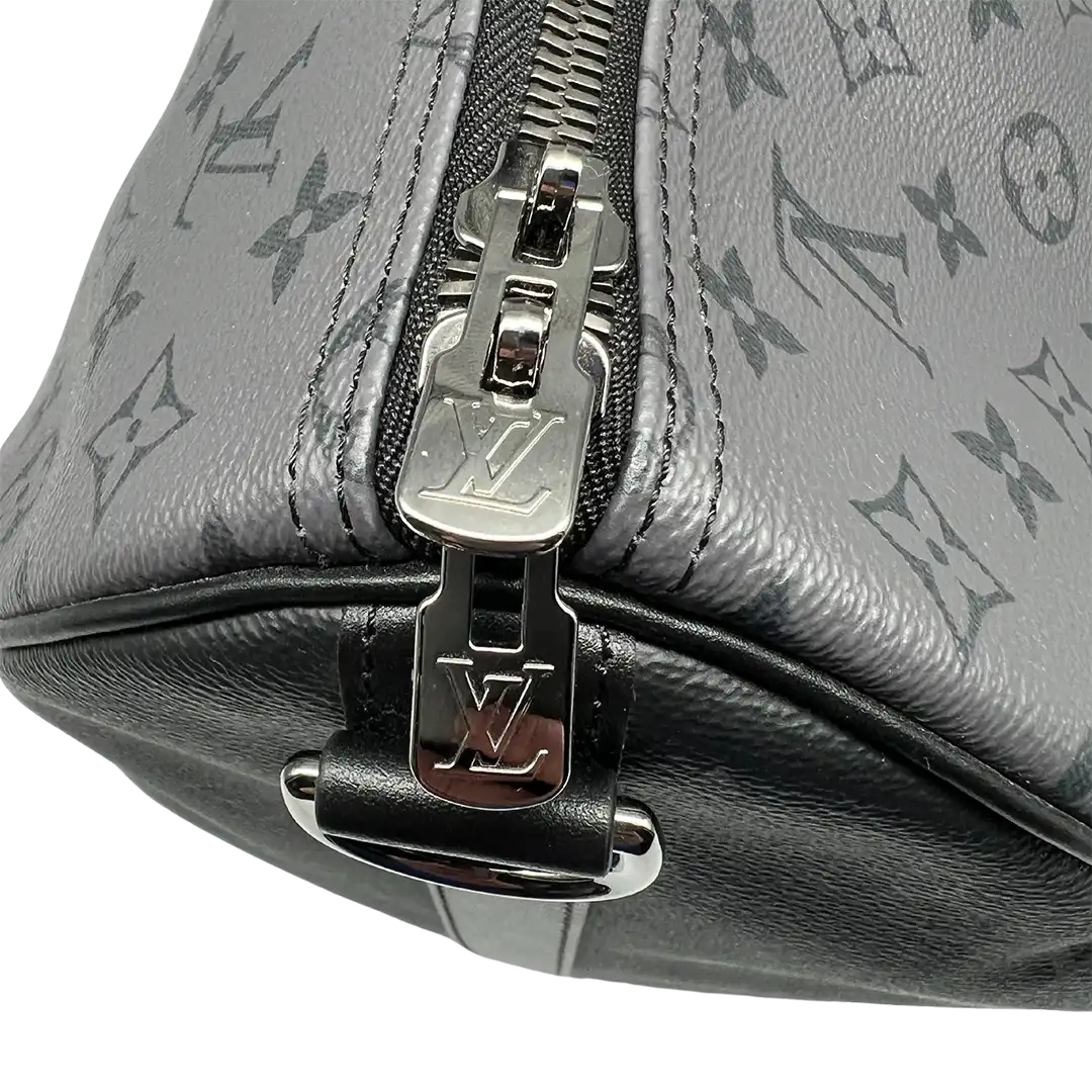 Louis Vuitton Keepall 50 Bandouliere Monogram Eclipse Reverse 50 grau Fullset / ungetragen Louis Vuitton