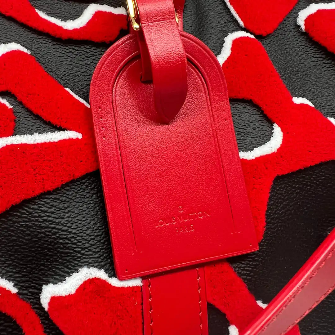 Louis Vuitton xUF Urs Fischer rot X schwarz Monogramm Keepall Bandouliere 45 / neu Louis Vuitton