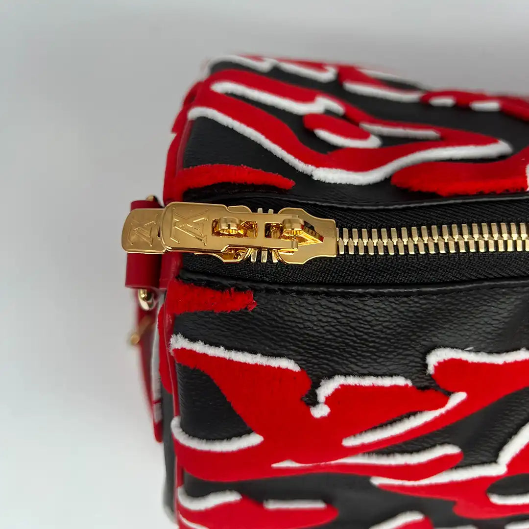 Louis Vuitton xUF Urs Fischer rot X schwarz Monogramm Keepall Bandouliere 45 / neu Louis Vuitton