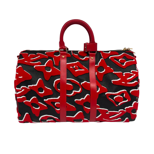 Louis Vuitton xUF Urs Fischer rot X schwarz Monogramm Keepall Bandouliere 45 / neu Louis Vuitton