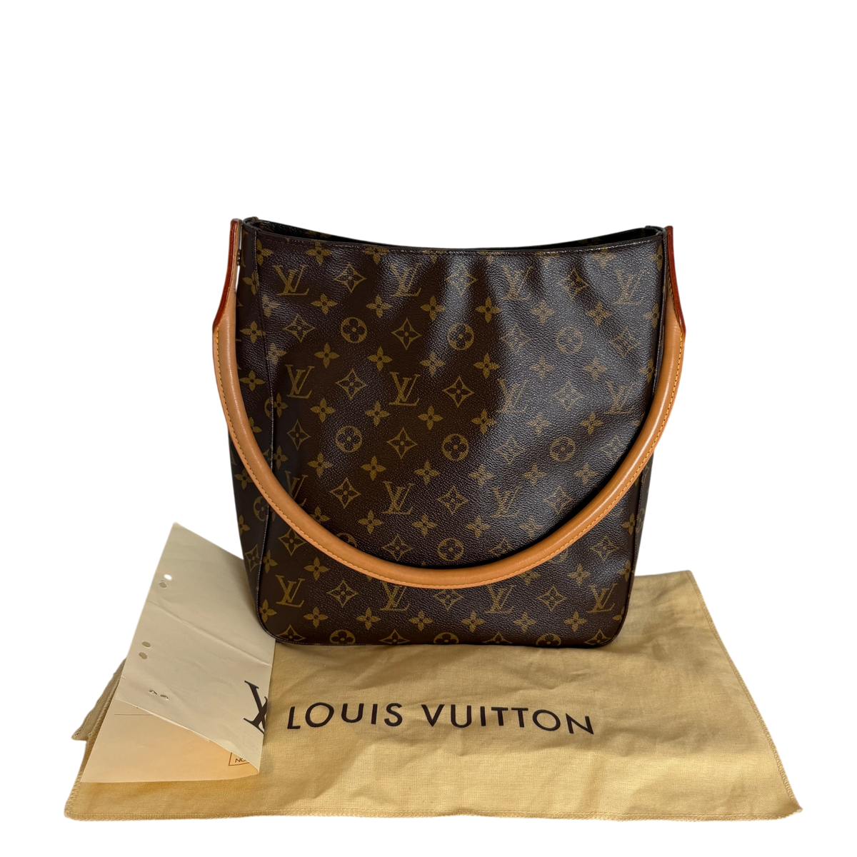 Louis Vuitton Looping GM Schultertasche Monogram Canvas Braun Gold