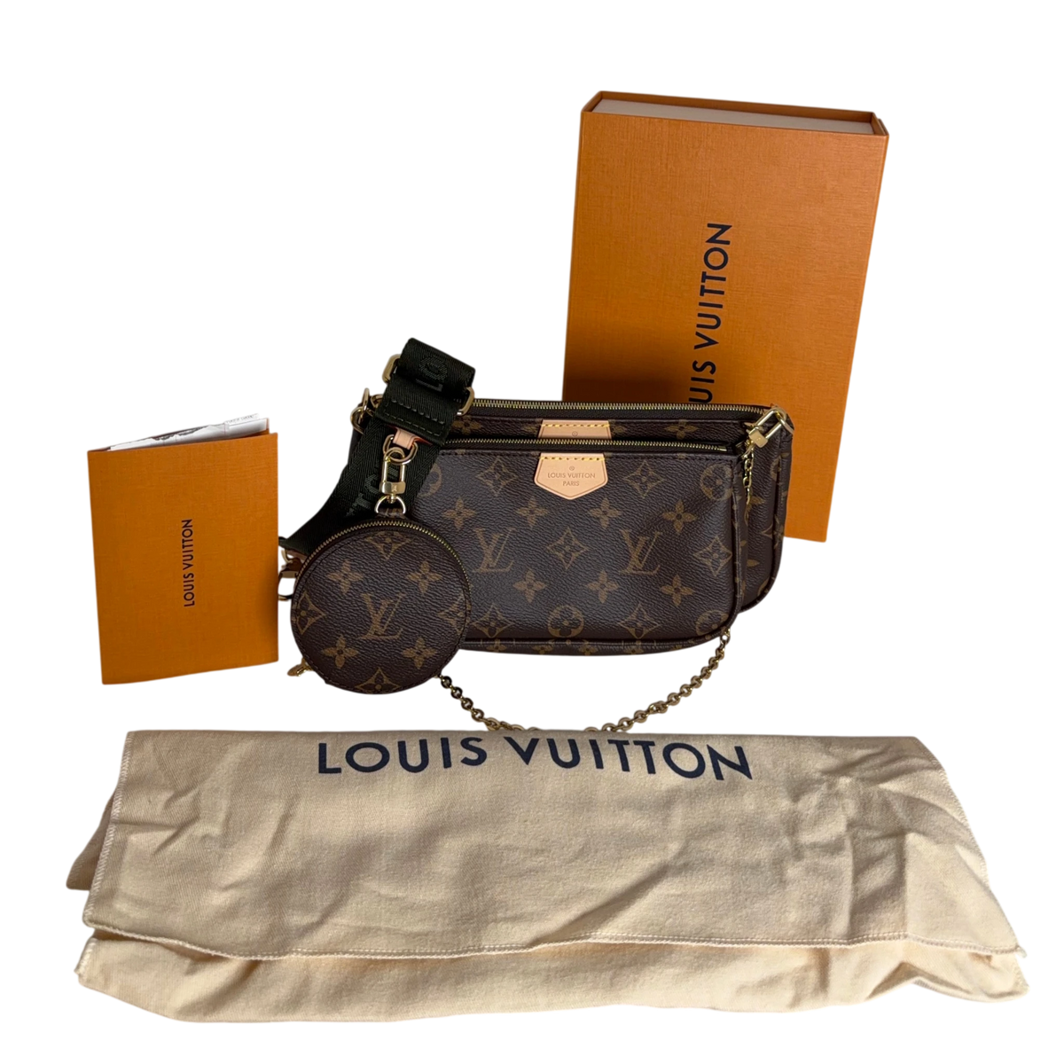 Louis Vuitton Multi Pochette Accessoires Monogram Khaki Fullset – Ansicht 16