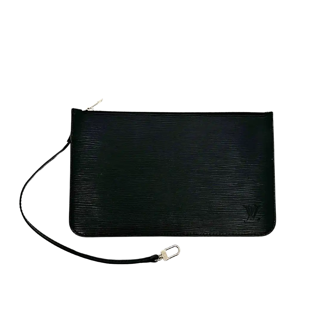 Louis Vuitton Neverfull MM Epi Leder schwarz mit Pochette / sehr gut Louis Vuitton