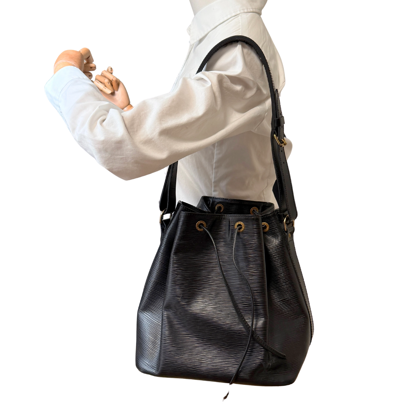 Louis Vuitton Petit Sac Noé Epi Leder Vintage schwarz 1992 / gut Echtheitscheck