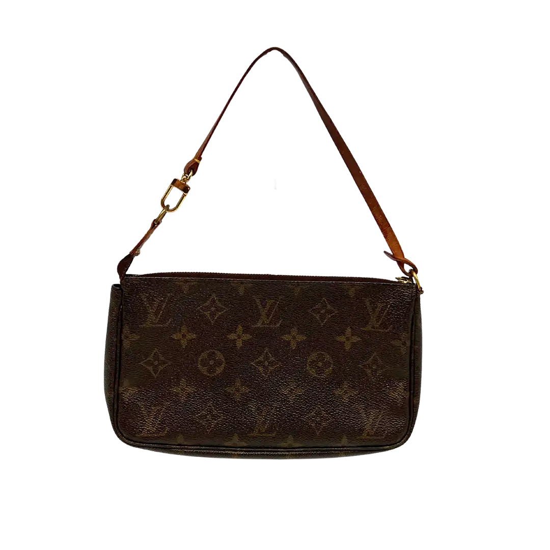 Louis Vuitton Pochette Accessoires Monogram Canvas M51980 Braun / gut Louis Vuitton