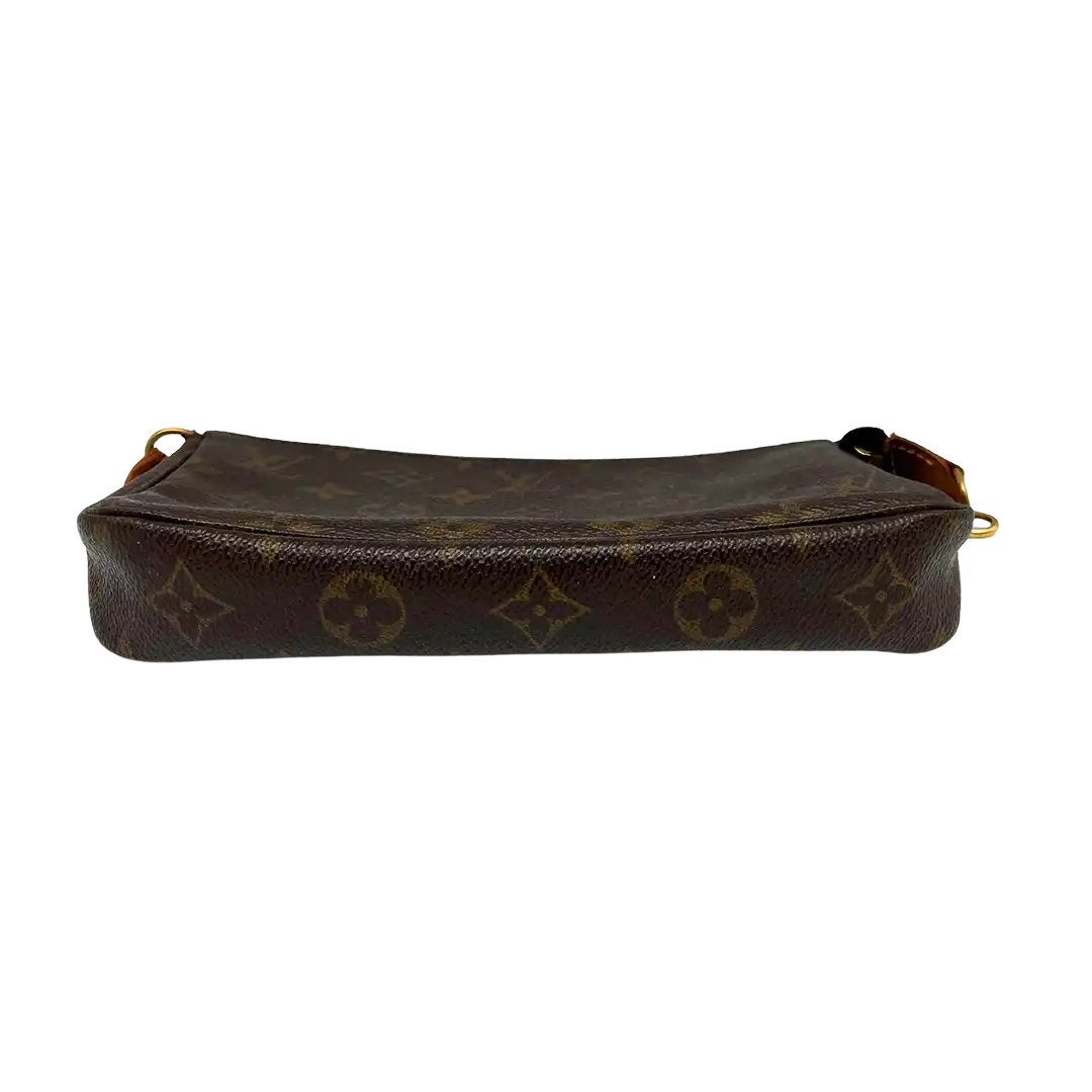 Louis Vuitton Pochette Accessoires Monogram Canvas M51980 Braun / gut Louis Vuitton