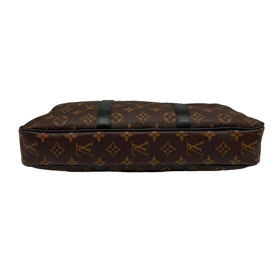 Louis Vuitton Porte Documents Voyage Monogram Macassar PM braun / sehr gut Louis Vuitton
