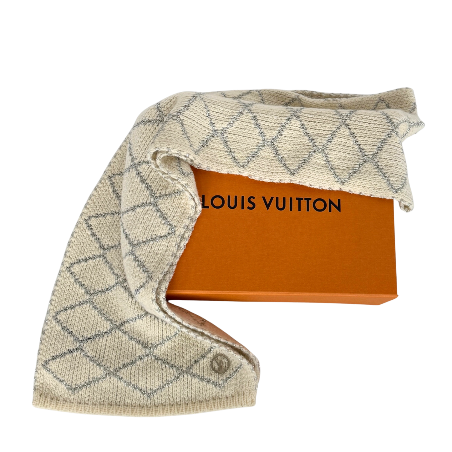 Louis Vuitton Strickschal Creme Beige / sehr gut Louis Vuitton
