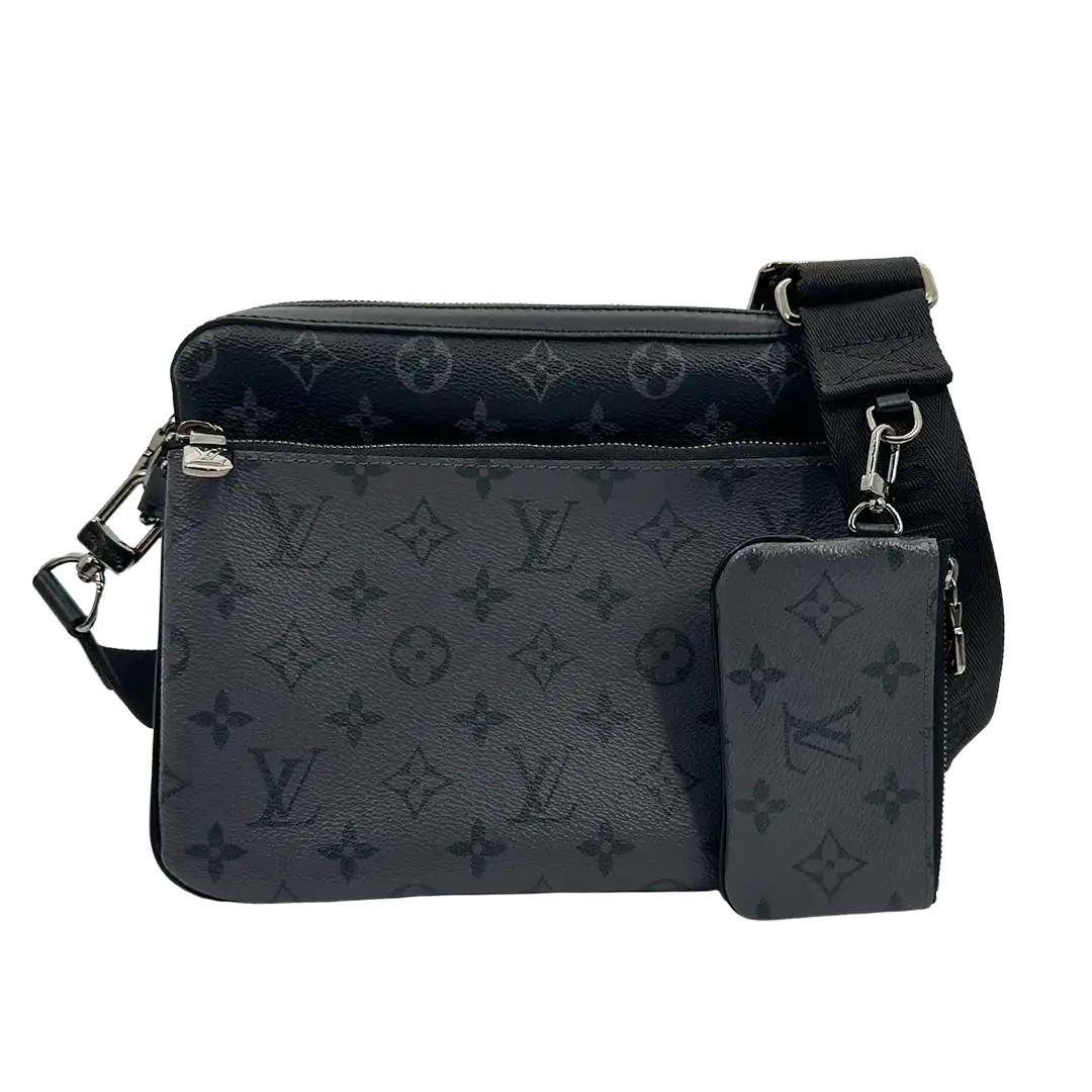 Sling Bag Louis Vuitton Tasche Grau Schwarz Trio Messenger Tasche