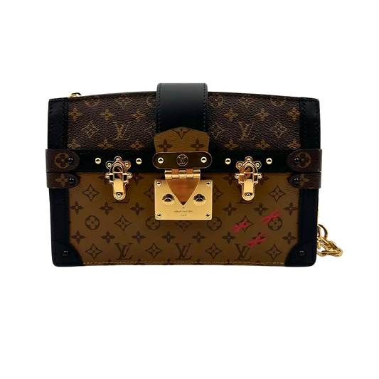 Louis Vuitton Monogram Reverse Trunk Clutch Schultertasche Fullset / Neu Echtheitscheck