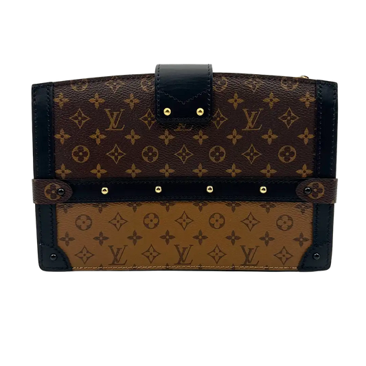 Louis Vuitton Monogram Reverse Trunk Clutch Schultertasche Fullset / Neu Echtheitscheck