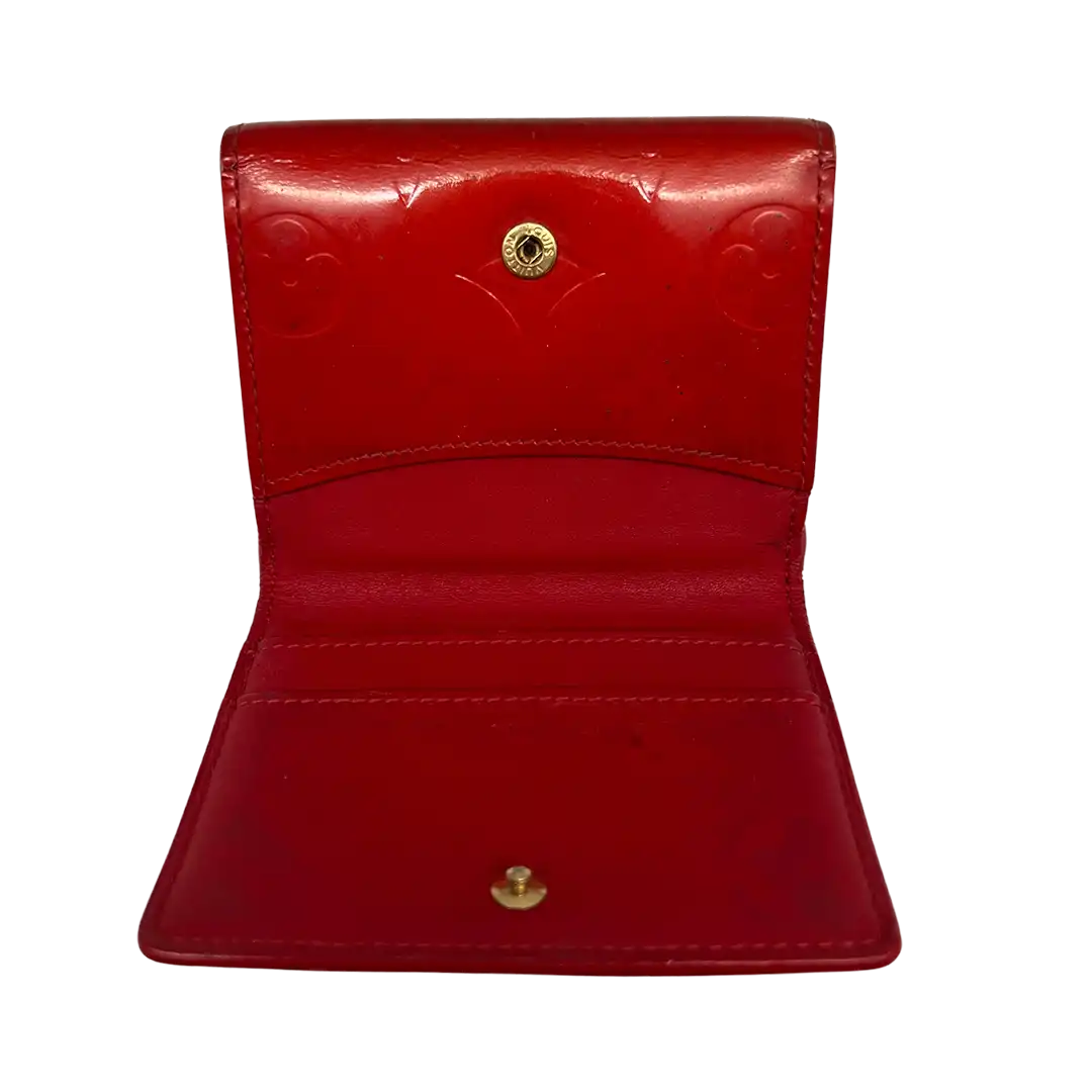 Louis Vuitton Vernis Geldbörse Vintage rot Lackleder/ akzeptabel Louis Vuitton