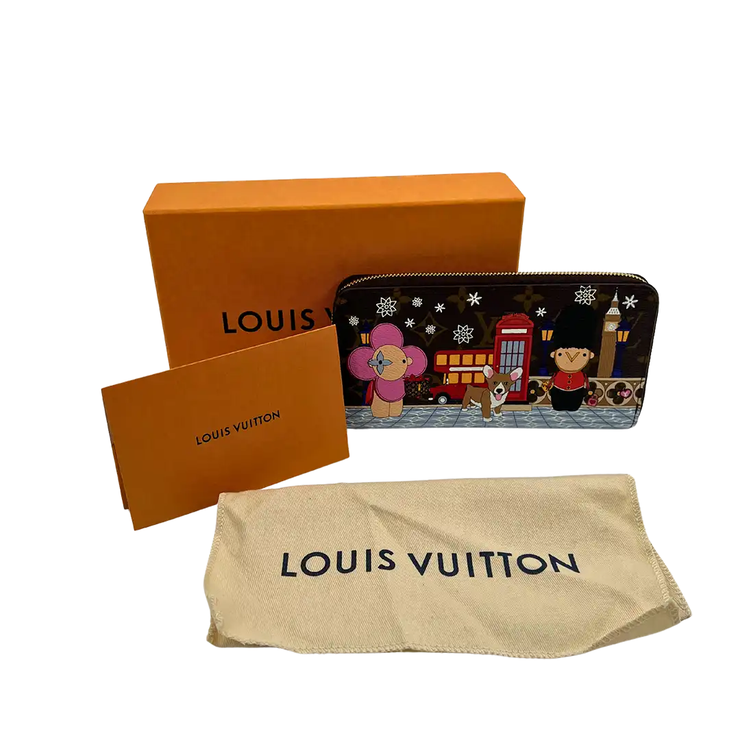 Louis Vuitton Zippy Geldbörse Monogram Vivienne Christmas Animation London Fullset Louis Vuitton