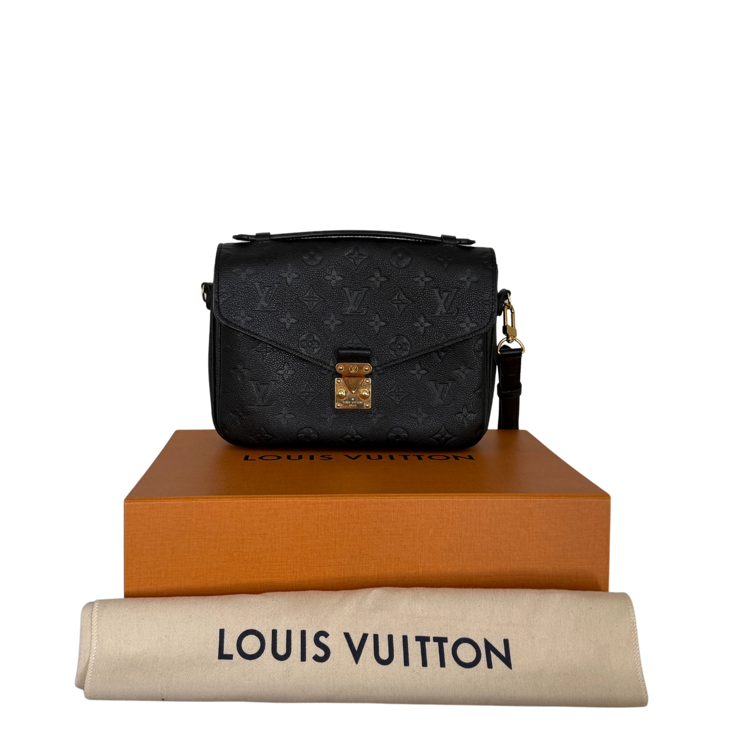 Louis Vuitton Pochette Métis Empreinte Leder M41487 Schwarz Fullset / sehr gut Louis Vuitton
