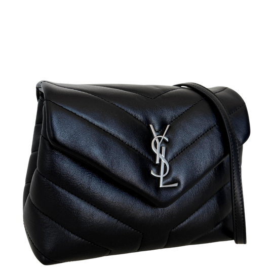 Saint Laurent Loulou Toy Schwarz silberne Hardware / neuwertig Saint Laurent