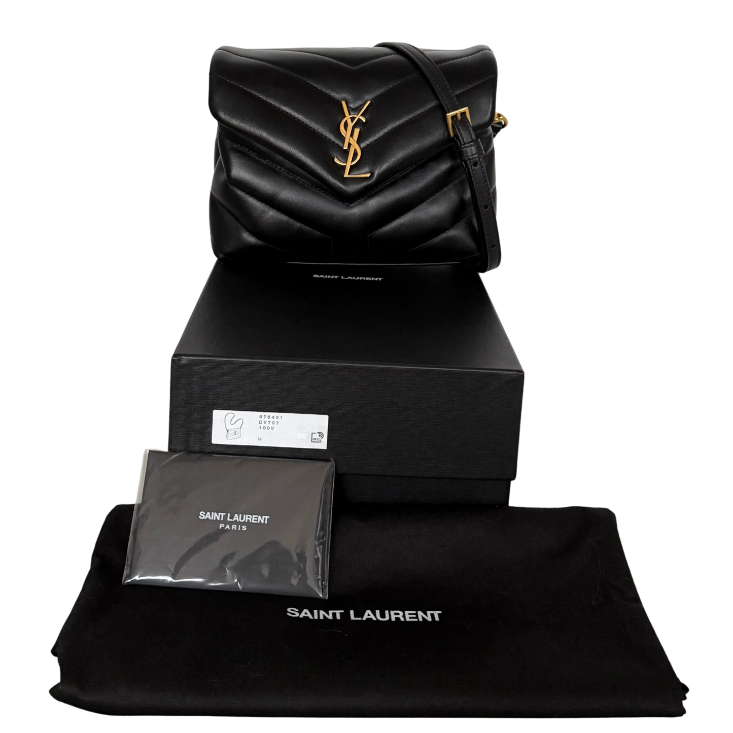 Saint Laurent LouLou Toy Schwarz goldene Hardware / sehr gut Saint Laurent