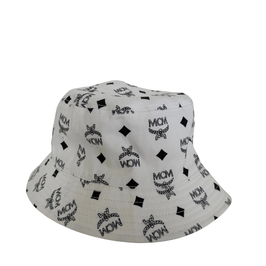 MCM Visetos Bucket Hat Weiß / neuwertig MCM
