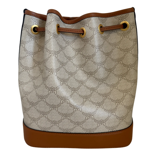 MCM Himmel Kordelzugtasche in Lauretos beige / neuwertig MCM