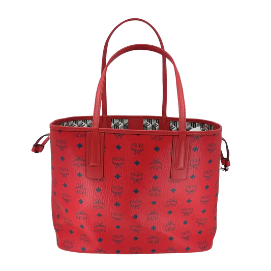MCM Liz Wendeshopper Medium rot mit großer abnehmbarer Pouch 2025 / ungetragen MCM