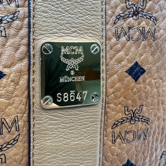 MCM Liz Wendeshopper Visetos Medium Cognac / sehr gut - Echtheitscheck