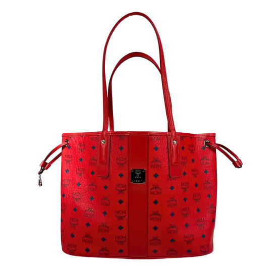 MCM Liz Wendeshopper rot mit großer abnehmbare Pouch / neuwertig MCM