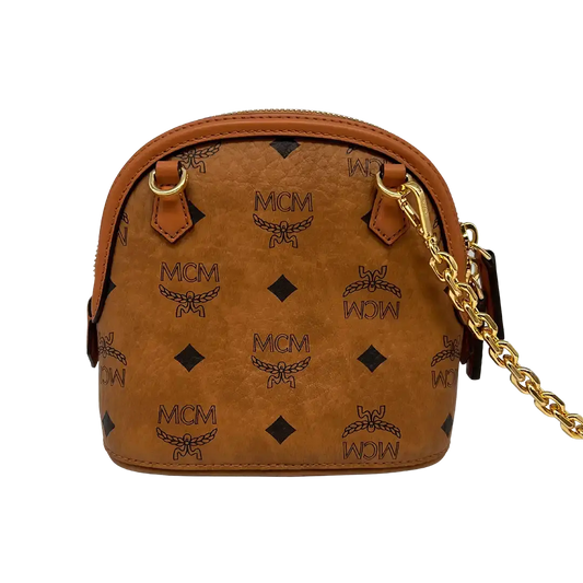 MCM Mini Tasche Anna Visetos Cognac / wie neu - Echtheitscheck