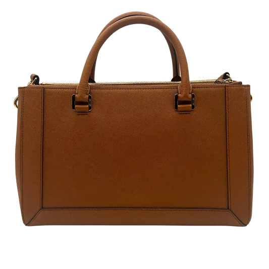 MCM Saffiano Leder Handtasche Cognac braun / ungetragen MCM