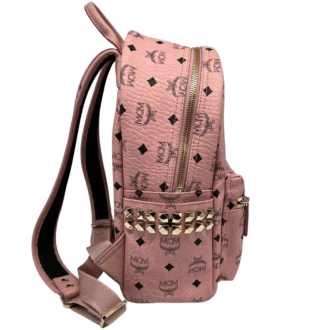 MCM Stark Side Studs Rucksack Small (PM) Visetos Soft Pink / sehr gut MCM