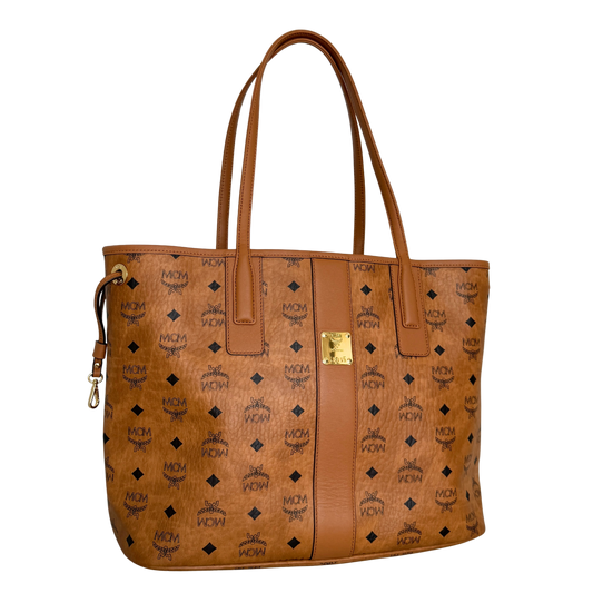 MCM Liz Wendeshopper in Visetos Medium Cognac / neuwertig MCM