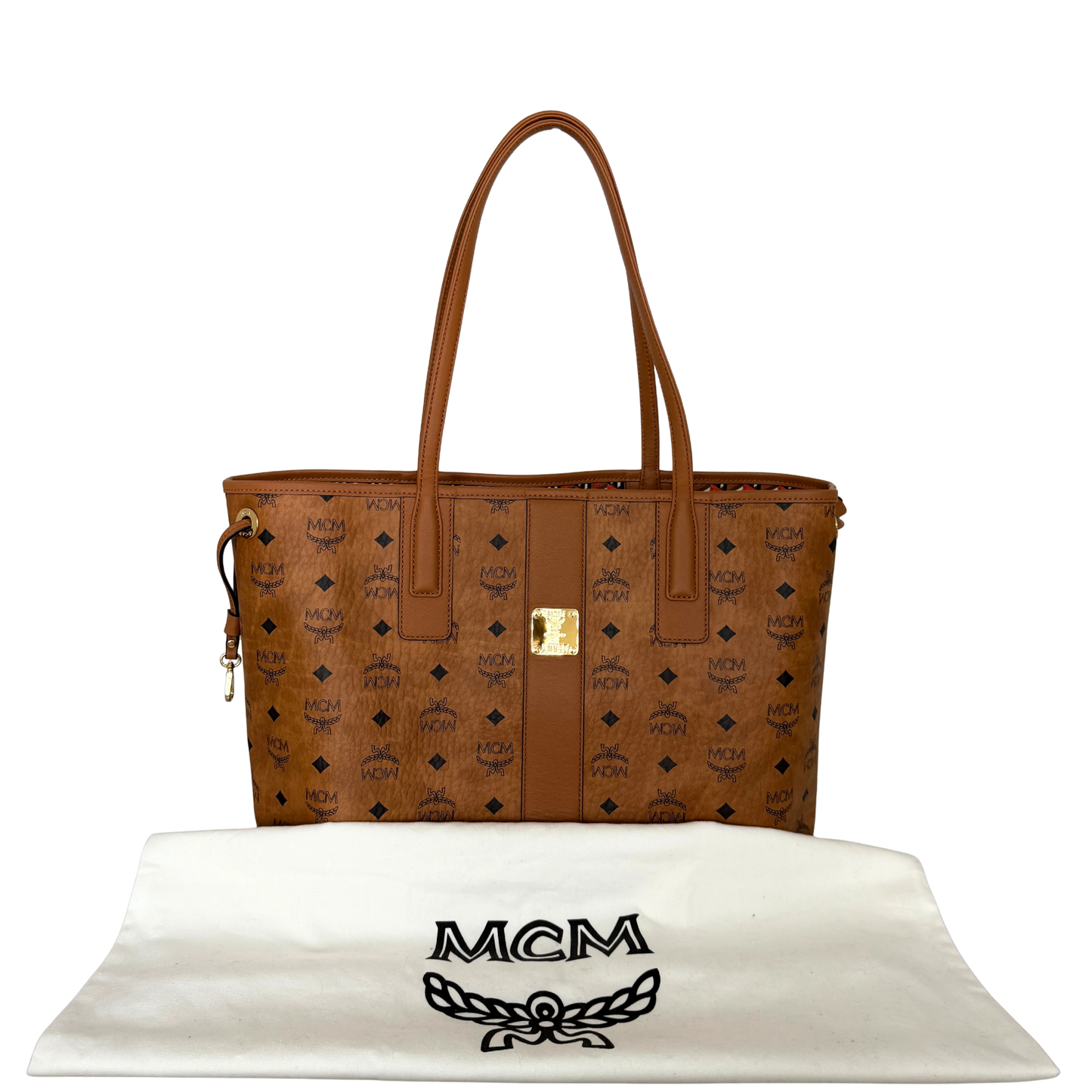 MCM Liz Wendeshopper in Visetos Medium Cognac / neuwertig MCM