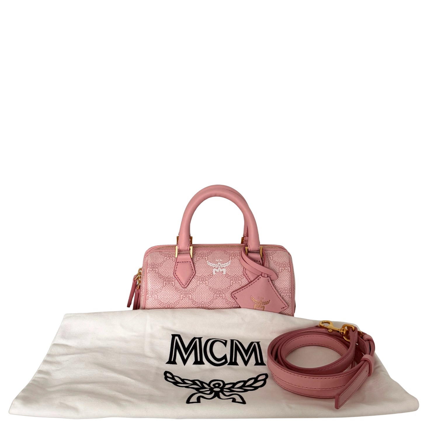 MCM Ella Boston Bag Mini Rosa / neuwertig MCM