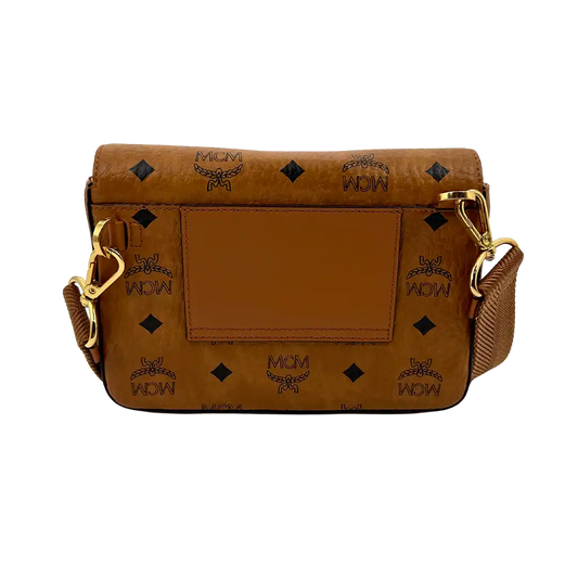 MCM Viktor Visetos Crossbody Tasche small Cognac / sehr gut MCM