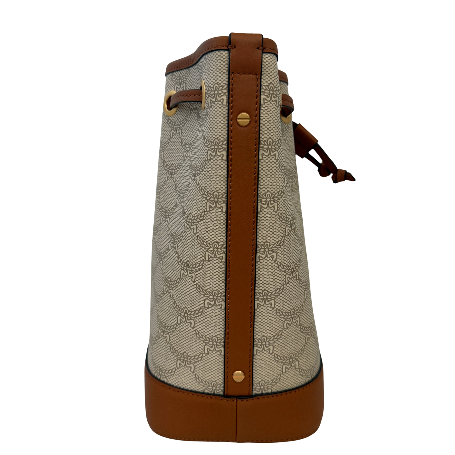 MCM Himmel Kordelzugtasche in Lauretos Braun / neuwertig Echtheitscheck